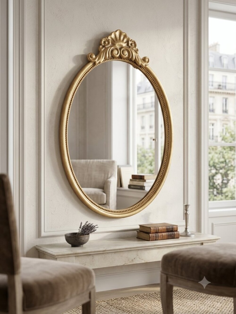 NWT Gold Ornate 11" X 15" Oval Wall Mirror - Decorative Home Accent
